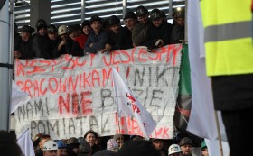 Polen Bergarbeiter Streik